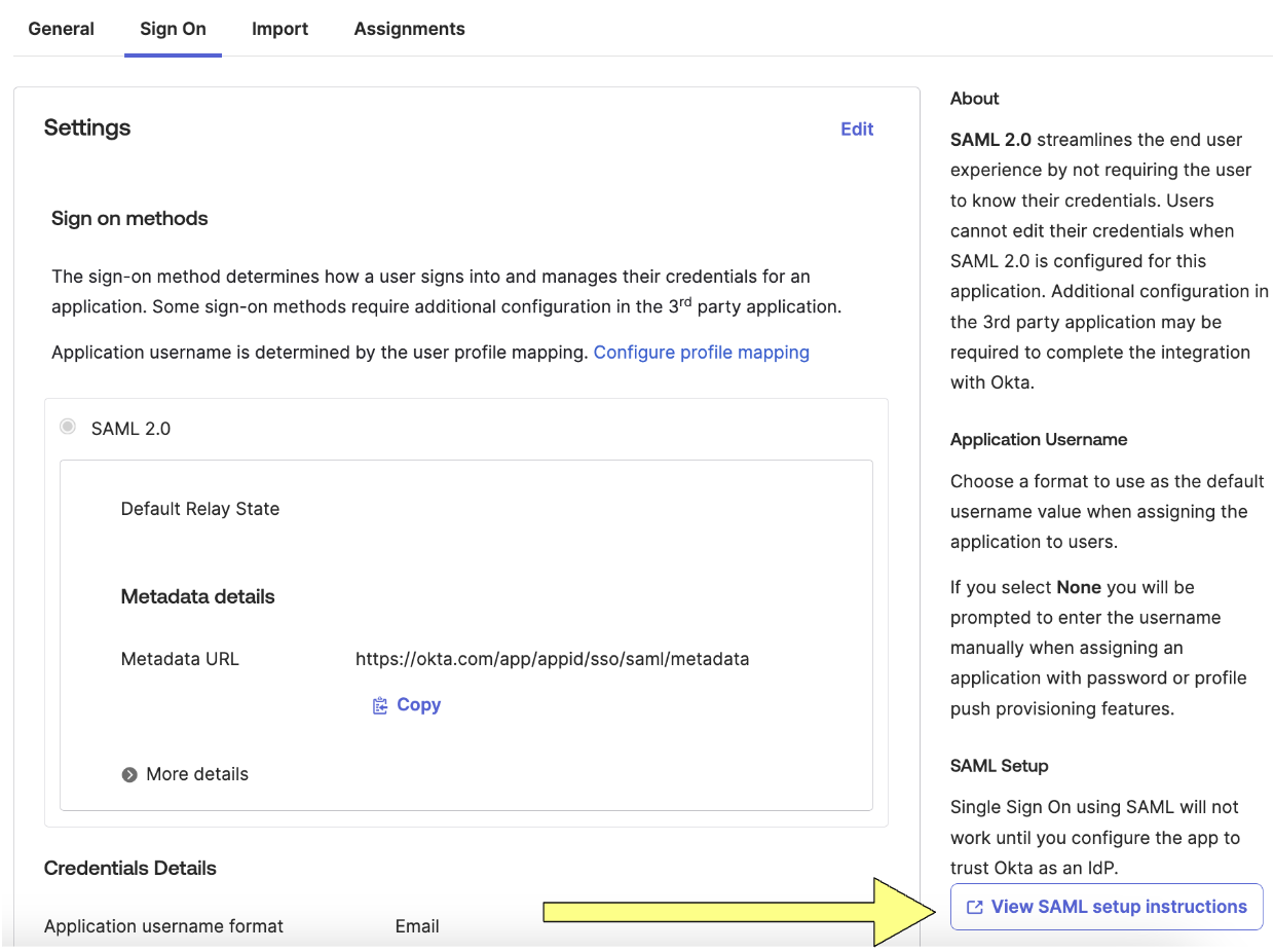 Инструкции по настройке Okta SAML